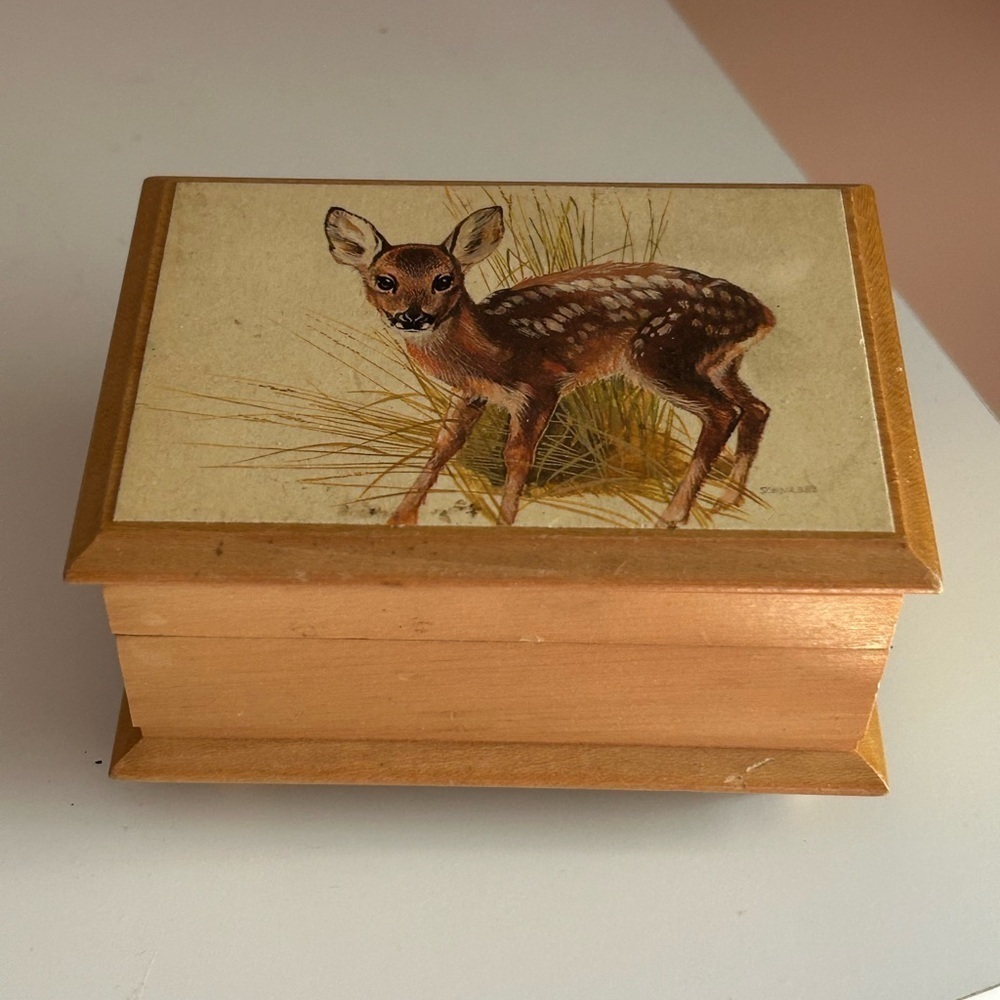 Reuge Wooden Deer Bambi Music Box